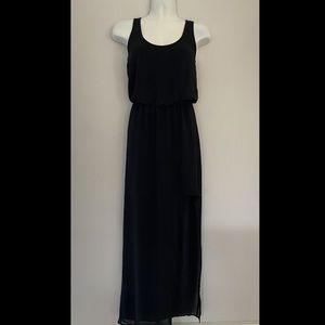 Black dress with slit